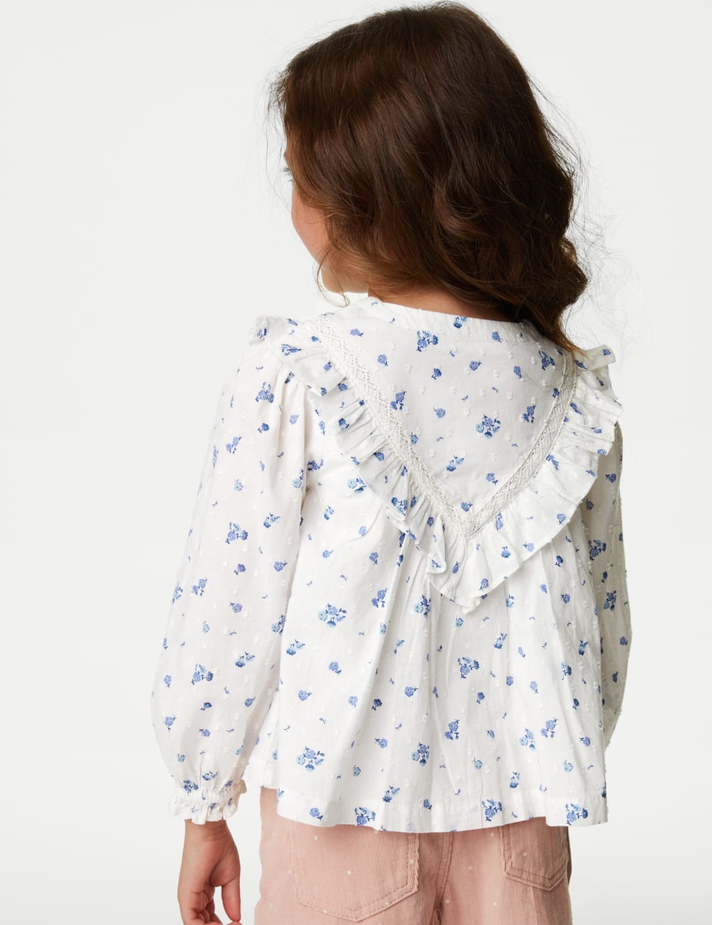 Pure Cotton Floral Blouse Top (2-8 Yrs) image 4