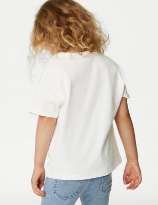 Pure Cotton Sequin Dinosaur T-Shirt (2-8 Yrs)