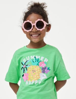 Pure Cotton Fruit Embroidered T-shirt (2-8 Yrs) - RS