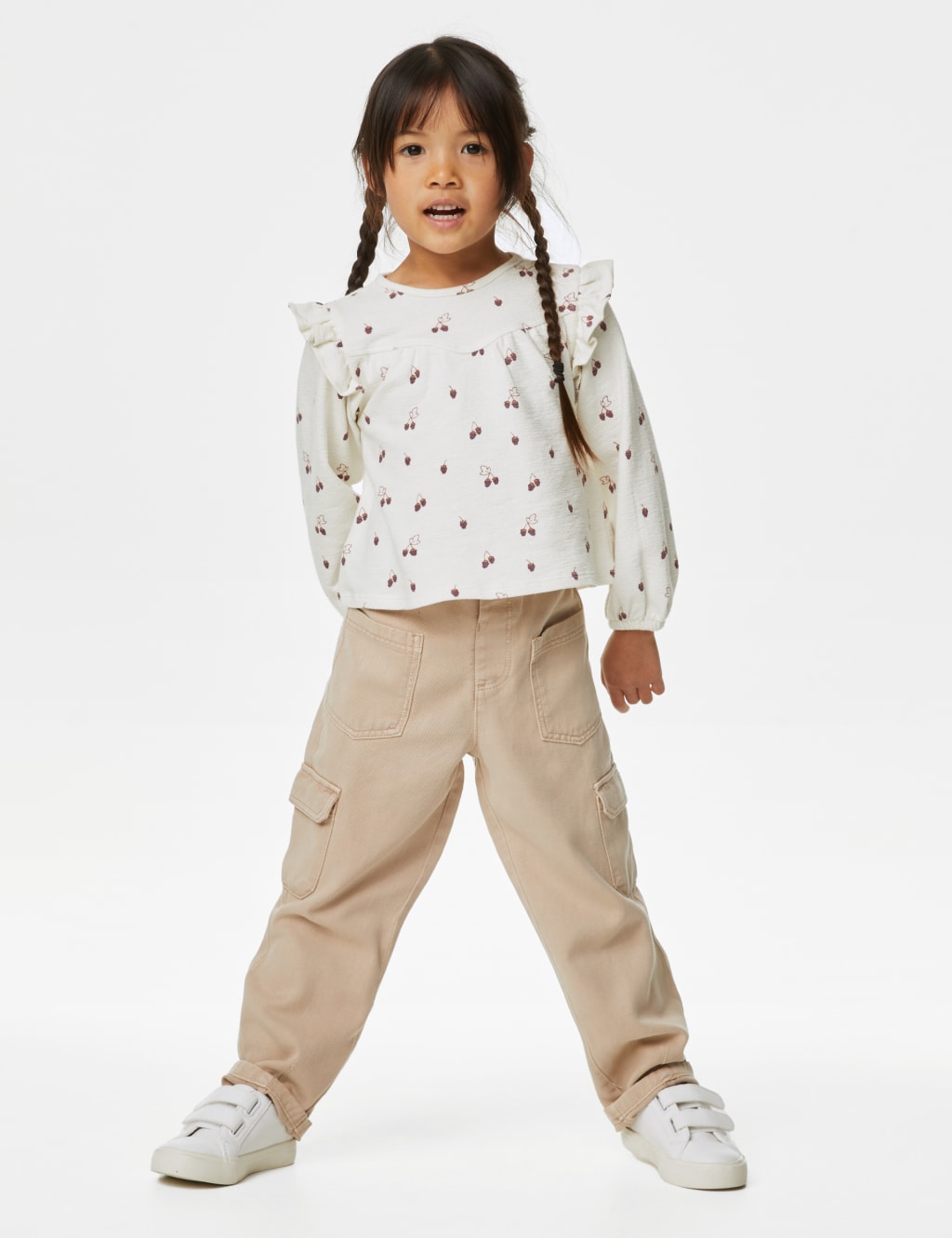 Pure Cotton Fruit Print Top (2-8 Yrs) image 3