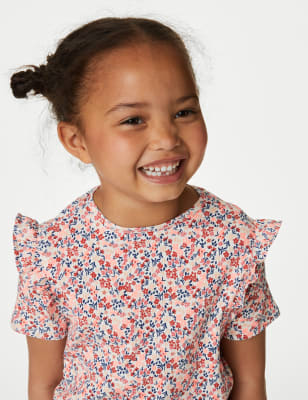 3pk Cotton Rich Ribbed T-Shirts (2-8 Yrs)