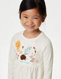 3pk Pure Cotton Printed Tops (2-8 Yrs)