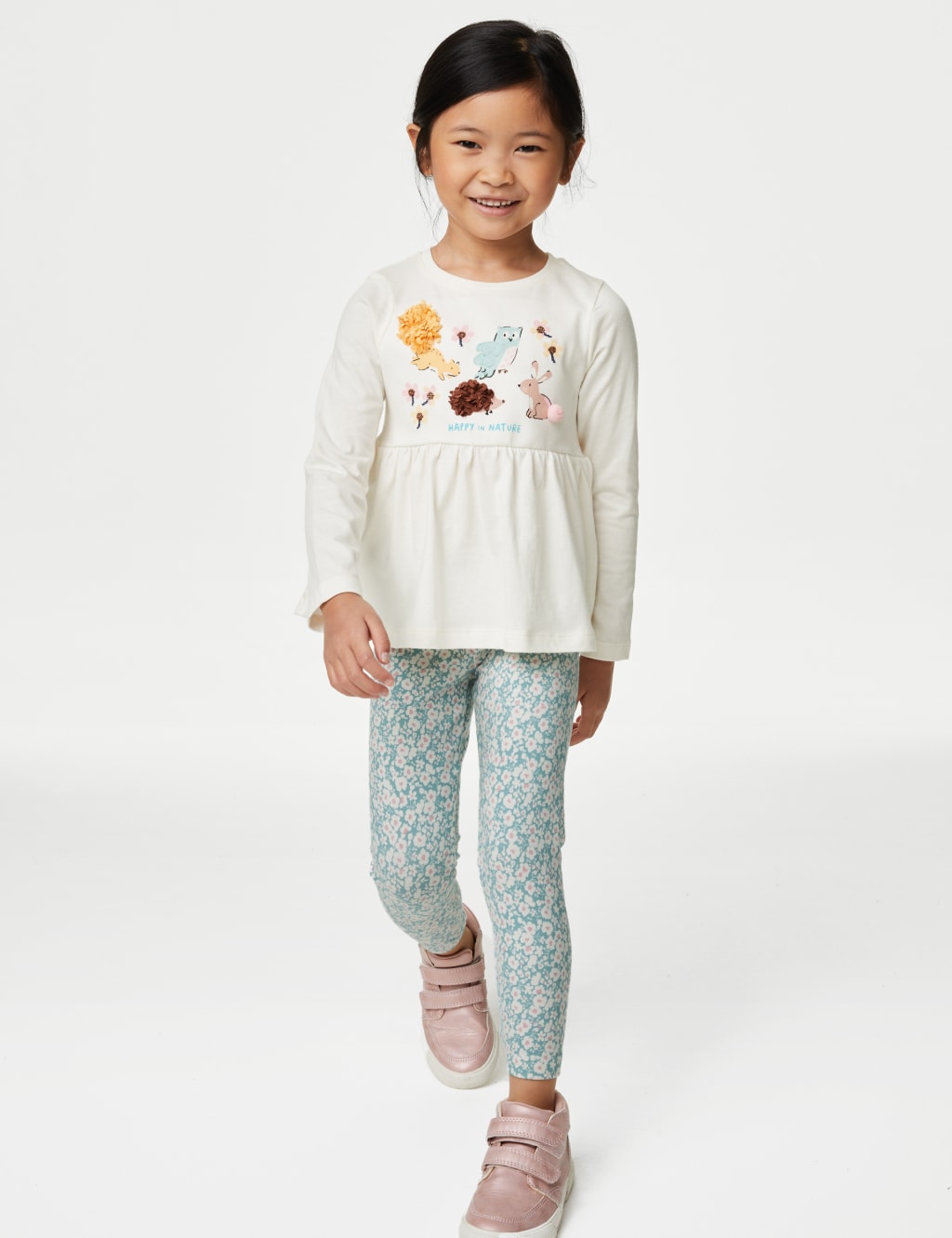 3pk Pure Cotton Printed Tops (2-8 Yrs) image 5