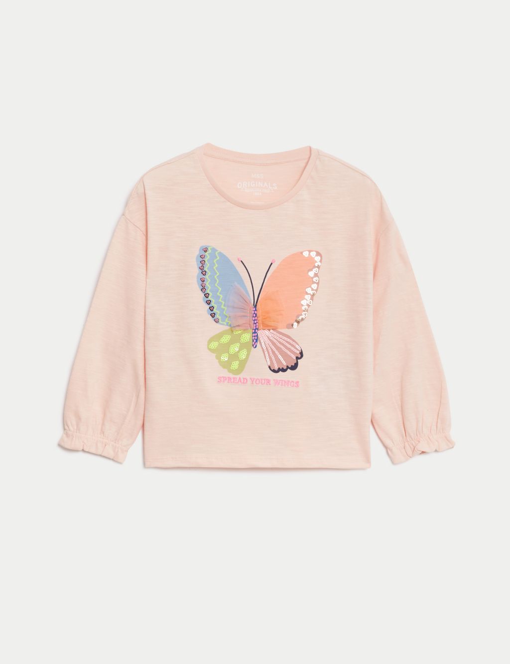 Pure Cotton Embroidered Butterfly Top (2-8 Yrs) image 2
