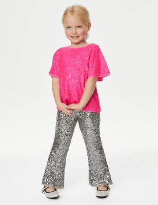 

M&S Collection Camiseta con lentejuelas (2-8 años) - Pink, Pink
