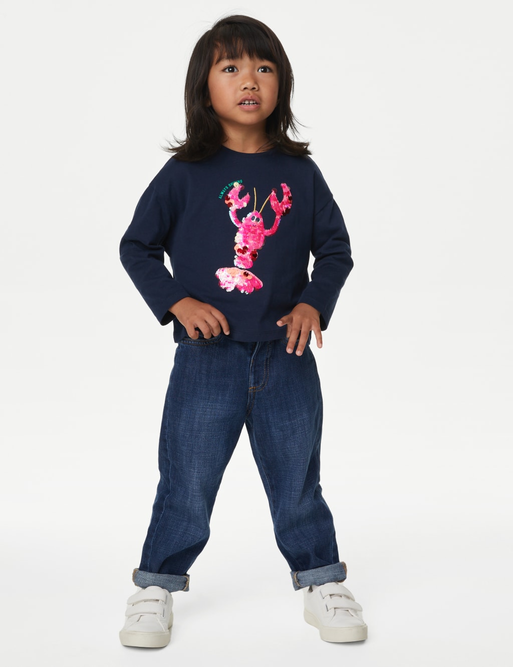 Pure Cotton Sequin Lobster Top (2-8 Yrs) image 3