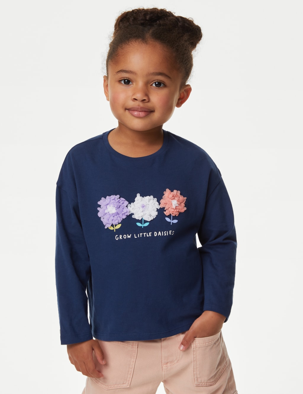 Pure Cotton Floral Top (2-8 Yrs) image 1
