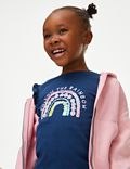 Pure Cotton Rainbow Sequin Top (2-8 Yrs)