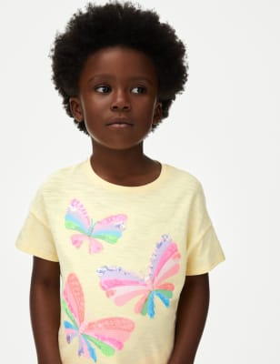 Pure Cotton Reversible Sequin T-Shirt (2-8 Yrs)