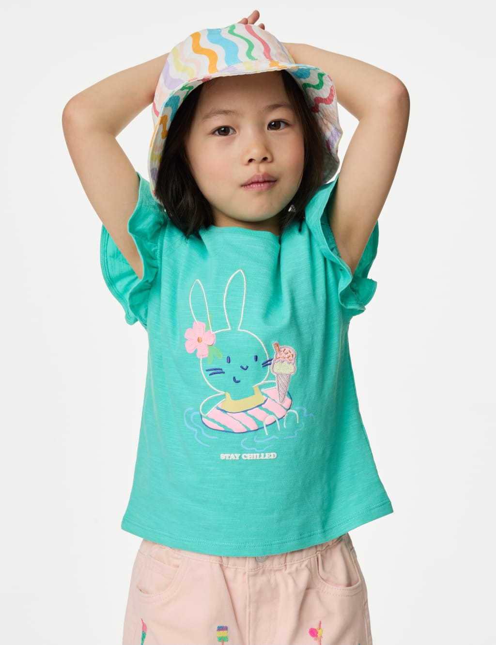 Pure Cotton Sequin T-shirt (2-8 Yrs)