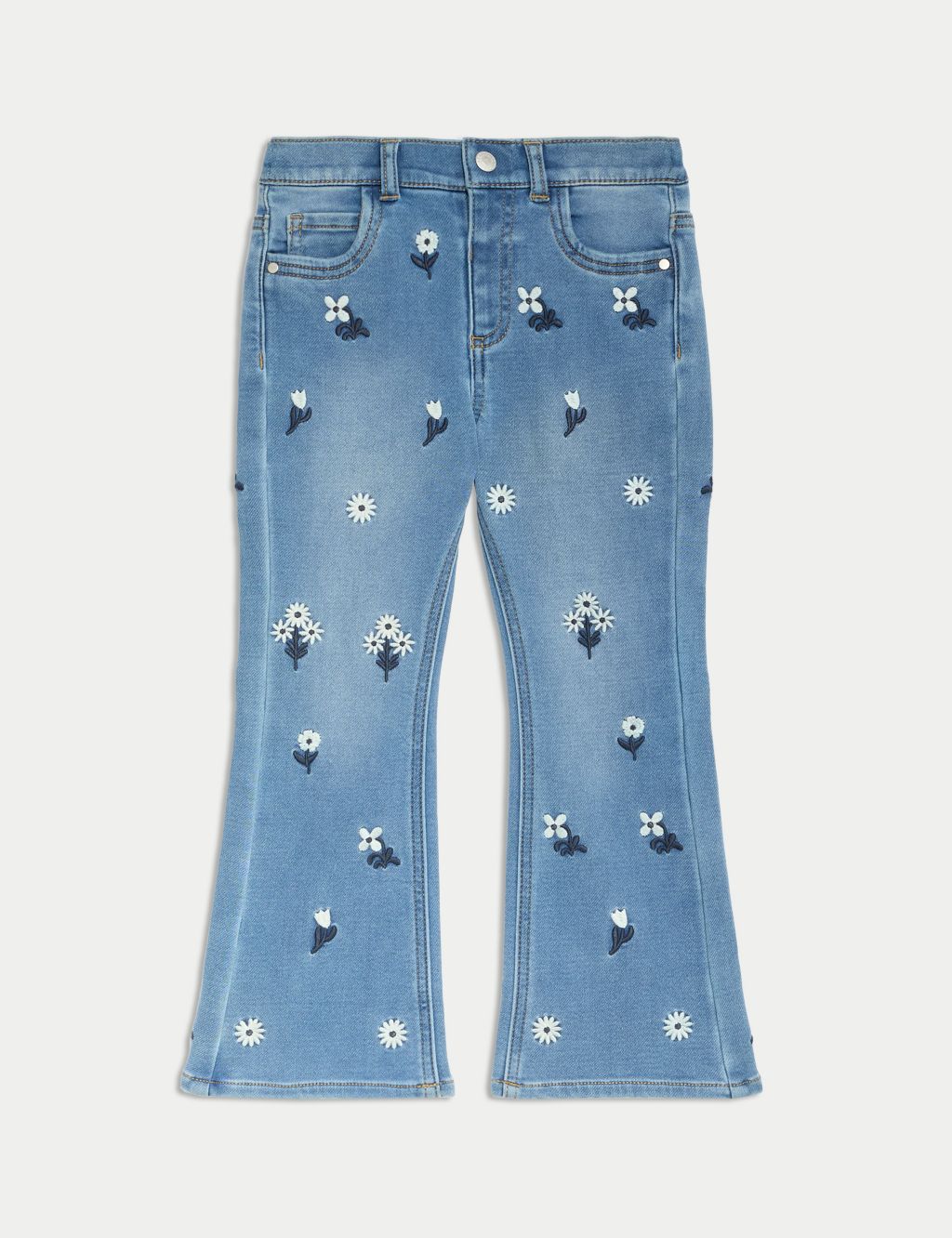 Denim Embroidered Flared Jeans (2-8 Yrs)