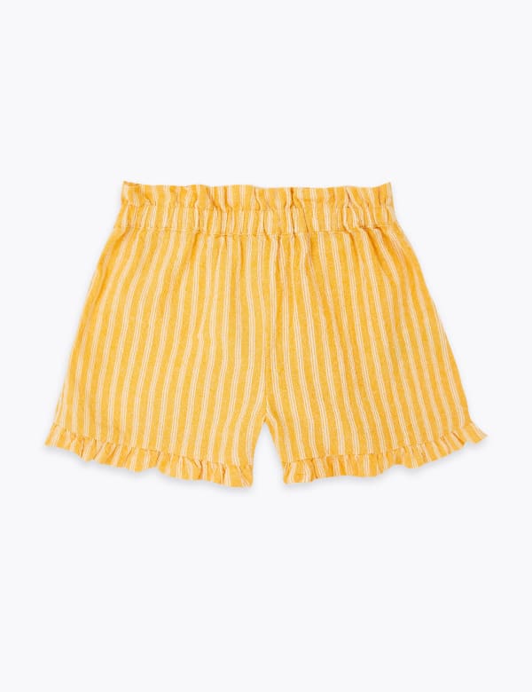 Pure Cotton Striped Shorts (2-7 Yrs)