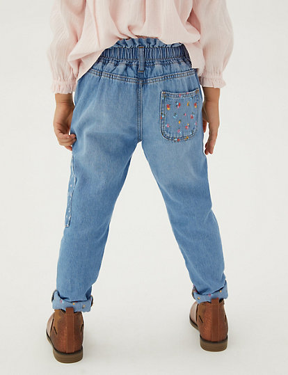 Relaxed Denim Floral Jeans (2-7 Yrs)