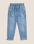 Relaxed Denim Floral Jeans (2-7 Yrs)