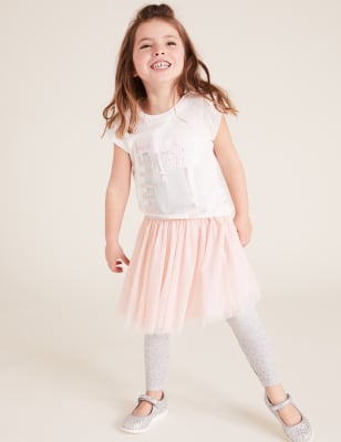 Jupe style tutu à paillettes (du 2 au 7 ans) - Pink