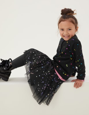 

M&S Collection Falda tutú de estrellas (2-7 años) - Black, Black