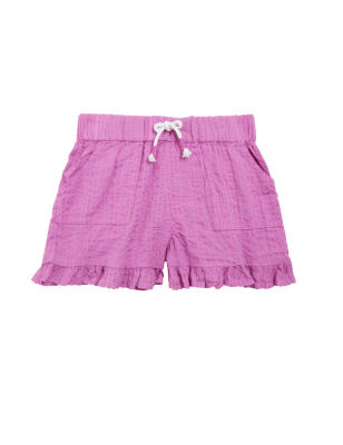 

Girls M&S Collection Pure Cotton Drawstring Shorts (2-7 Yrs) - Purple, Purple