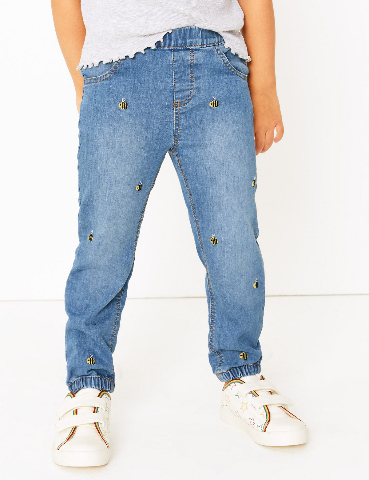 Embroidered Bee Jeans (2-7 Years)
