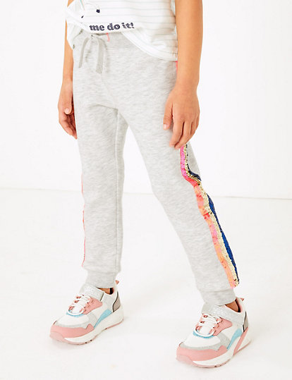 Reversible Sequin Side Stripe Joggers (2-7 Yrs)