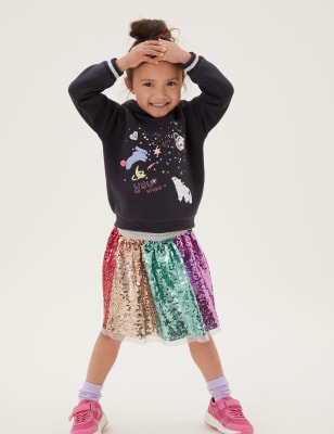 H&m sequin 2025 skirt rainbow