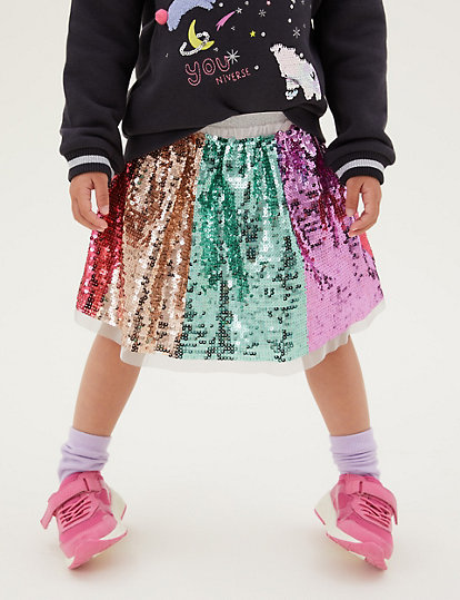 Rainbow Sequin Skirt (2-7 Yrs)