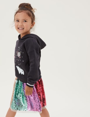 H&m rainbow 2024 sequin skirt