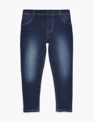 MARKS AND SPENCER JEGGINGS 5-6 years GIRLS BLUE SERIOUS STRETCH