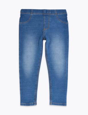 Denim jeggings on sale with elasticated waist