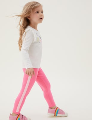 

Girls M&S Collection Ponte Sequin Side Stripe Leggings (2-7 Yrs) - Pink, Pink