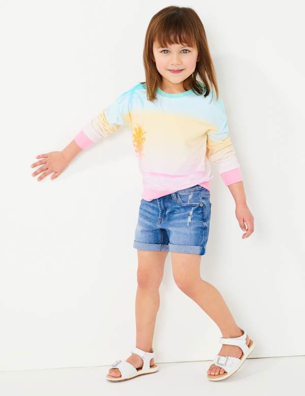Denim Roll Up Shorts (2-7 Yrs)