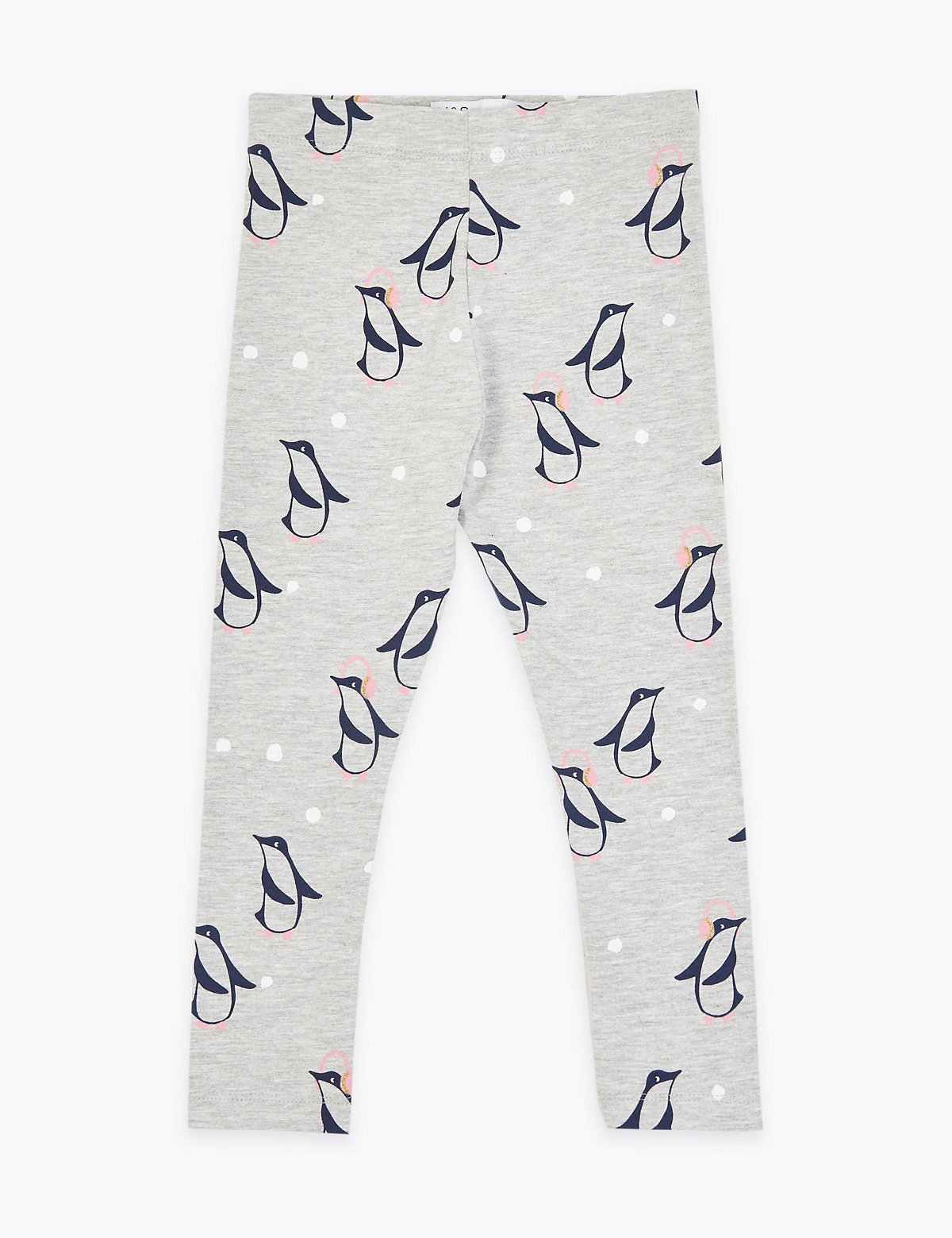 Cotton Penguin Print Leggings (3 Mths - 7 Yrs)
