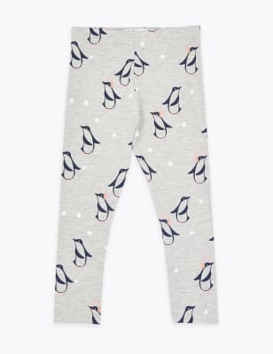 Leggings en coton &agrave; imprim&eacute; pingouin (du 3&nbsp;mois au 7&nbsp;ans)