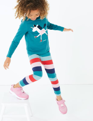 Leggings &agrave; rayures multicolores (du 3&nbsp;mois au 7&nbsp;ans)