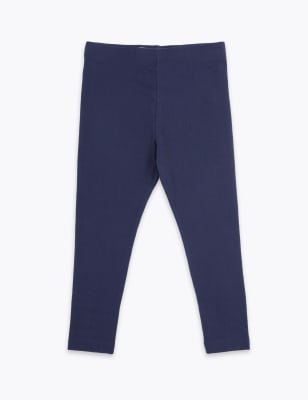 

Girls M&S Collection Cotton Rich Plain Leggings (2-7 Yrs) - Navy, Navy