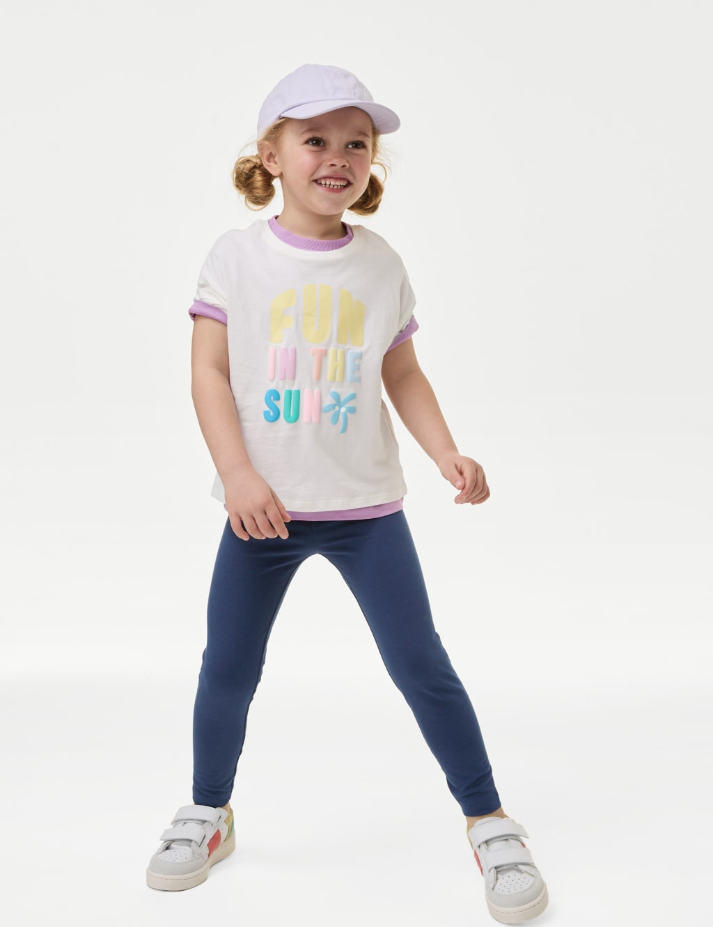 Cotton Rich Plain Leggings (2-7 Yrs) image 1