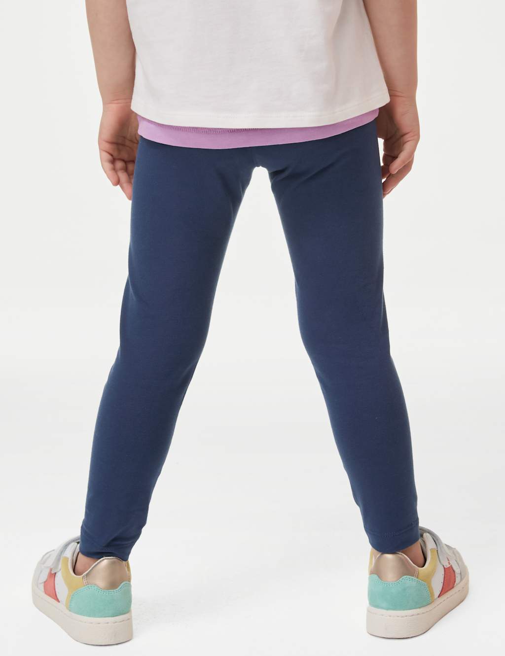 Cotton Rich Plain Leggings (2-7 Yrs) image 3