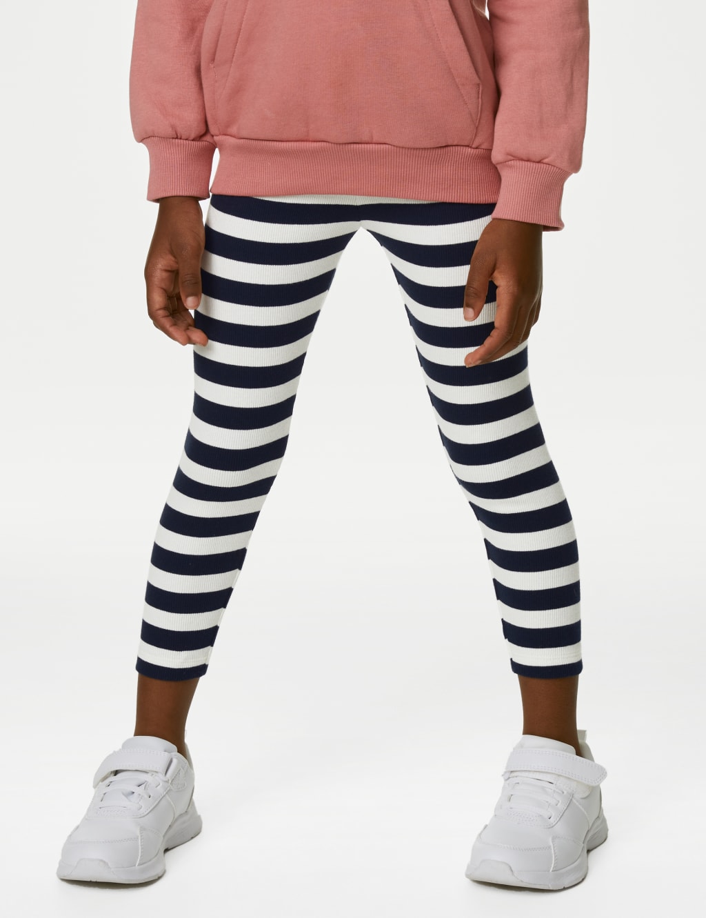 Girls Navy Printed Leggings main image 0