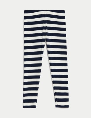 

M&S Collection Leggings de algodón de rayas (2-8 años) - Navy, Navy