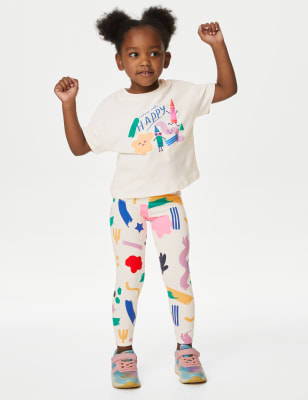 Cotton Rich Patterned Leggings (2-8 Yrs)