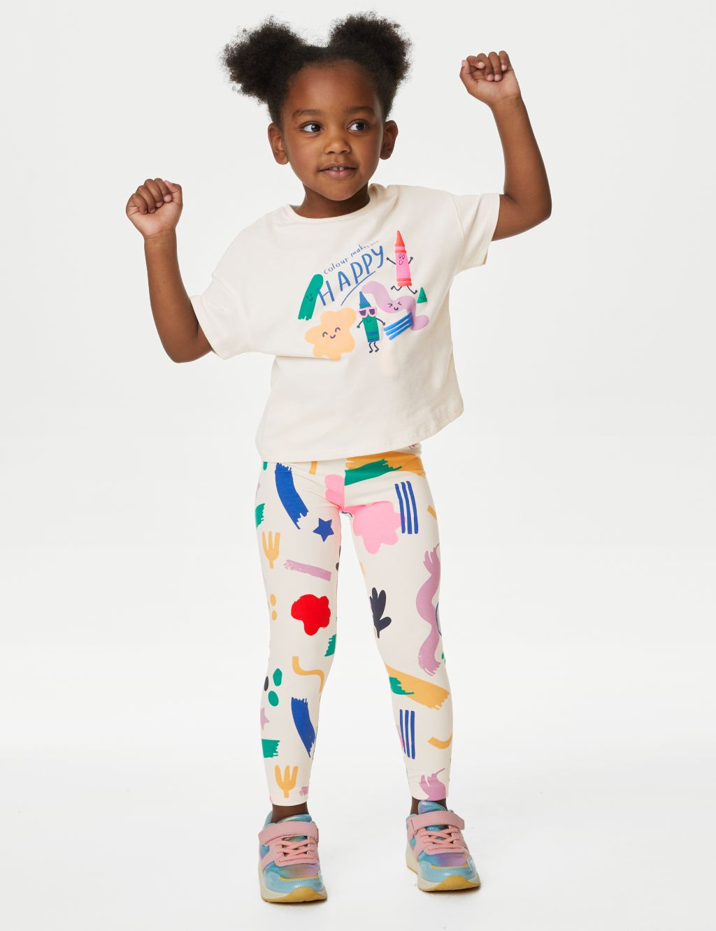 Cotton Rich Patterned Leggings (2-8 Yrs) image 1