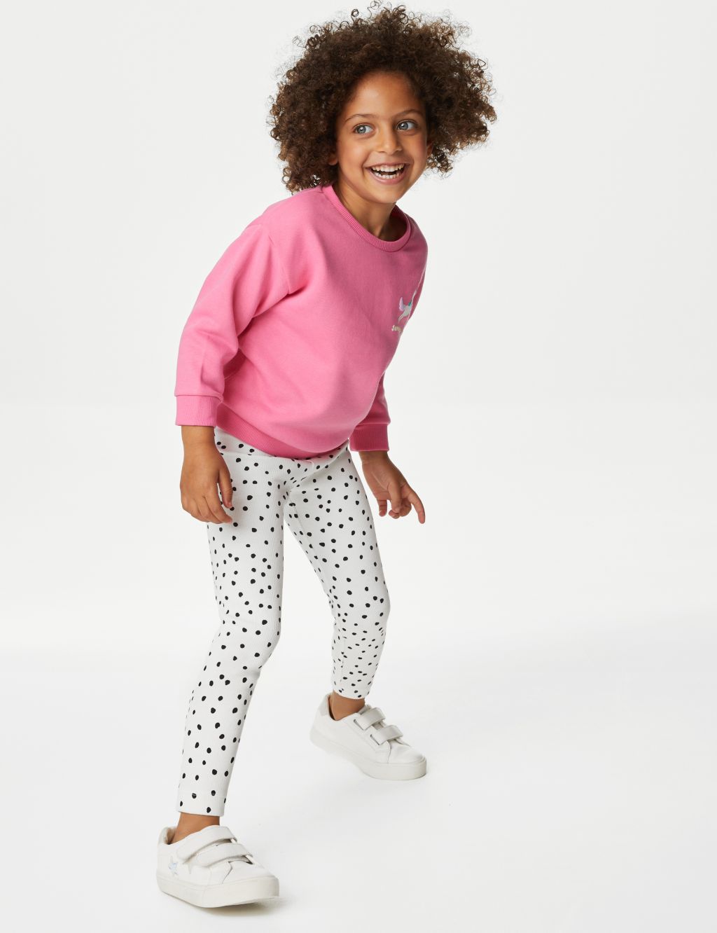 Cotton Rich Spotted Leggings (2-8 Yrs) image 1
