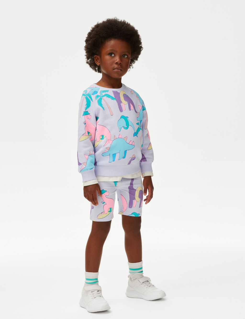 Little Girls (4-6x) Keep Smiling Tie Dye printed Boy Shorts