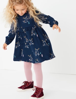 Robe &agrave; imprim&eacute; renne (du 3&nbsp;mois au 7&nbsp;ans)