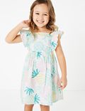 Cotton Pineapple Print Dress (2-7 Yrs)