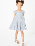 Cotton Bee Embroidered Dress (2-7 Yrs)