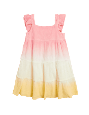 

Girls M&S Collection Pure Cotton Tie Dye Dress (2-7 Yrs) - Coral, Coral