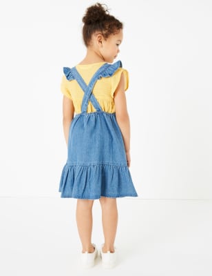 Kids denim hot sale pinafore