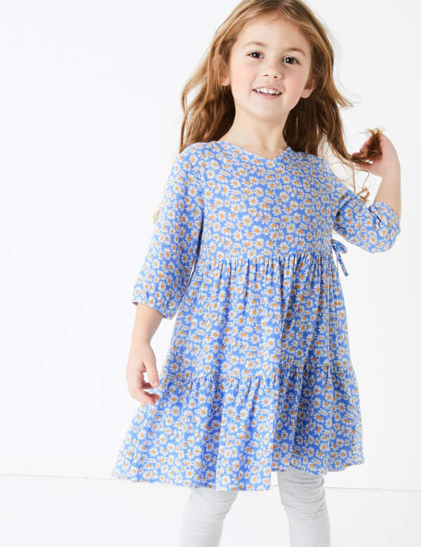 Daisy Print Dress (2-7 Yrs)