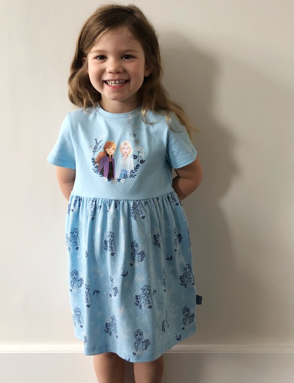 Cotton Disney Frozen 2 Elsa & Anna Dress (2-10 Yrs)