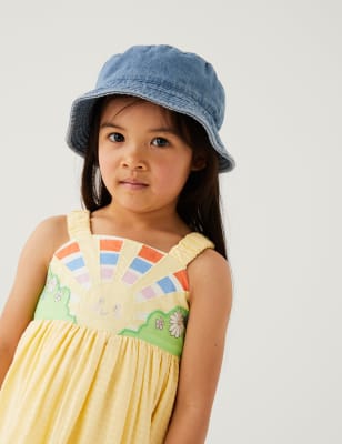 

M&S Collection Kleid aus reiner Baumwolle „Sunshine“ (2-8 J.) - Yellow, Yellow